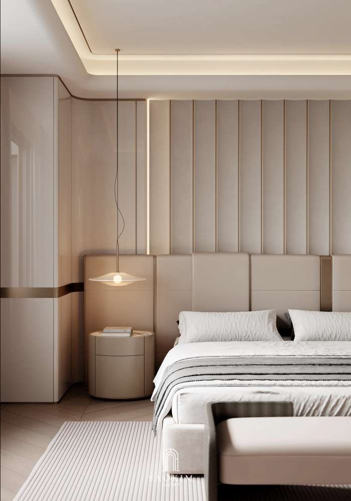 Thiết kế nội thất phòng ngủ sang trọng tại căn hộ BRG Diamond Residence
